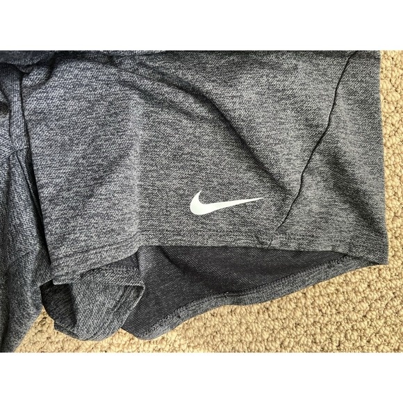 Nike Shorts Womens Sz L Dri-fit Athletic Heathered Charcoal Gray - Picture 3 of 3